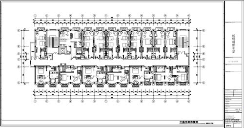 杭州精品酒店室內(nèi)裝飾工程深化設(shè)計三層平面布置圖