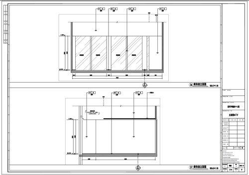 某寫(xiě)字樓室內(nèi)深化設(shè)計(jì)裝飾施工圖財(cái)務(wù)室立面圖36-37