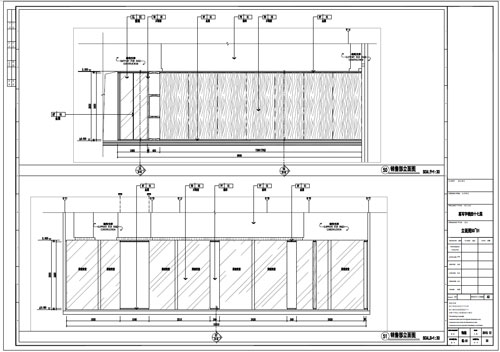 某寫(xiě)字樓室內(nèi)深化設(shè)計(jì)裝飾施工圖銷(xiāo)售部立面圖50-51