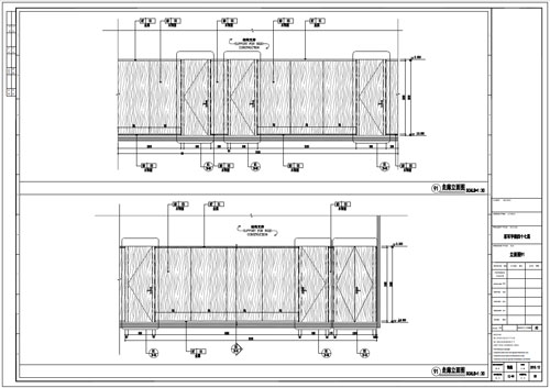 某寫(xiě)字樓室內(nèi)深化設(shè)計(jì)裝飾施工圖走廊立面圖91（二）
