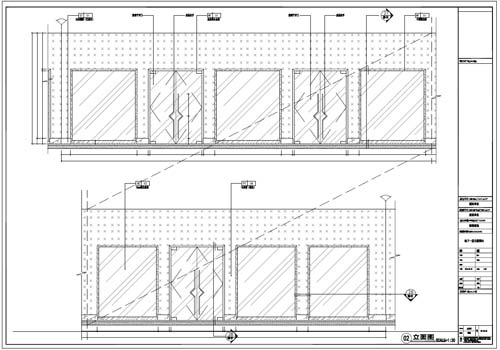 商場深化設(shè)計施工圖負一層立面圖2