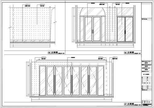 商場深化設(shè)計施工圖負一層立面圖06-07