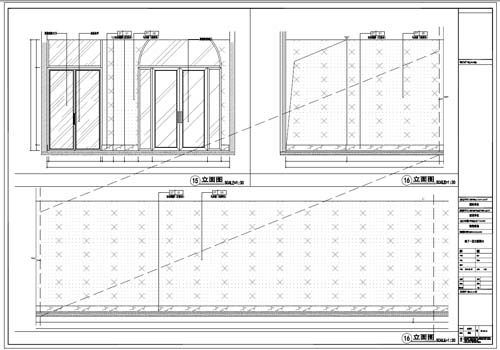 商場深化設(shè)計施工圖負一層立面圖12-14