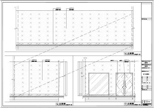 商場深化設(shè)計施工圖負一層立面圖16-17