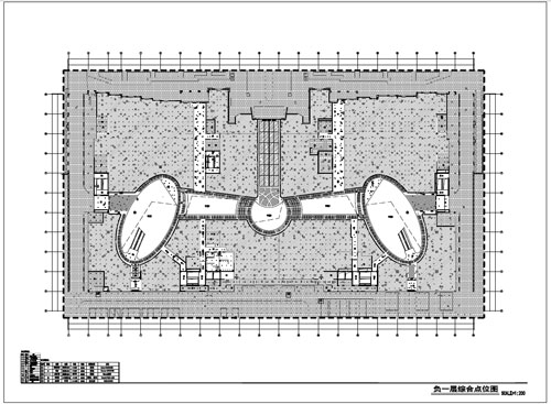 商場深化設(shè)計施工圖負一層綜合點位圖