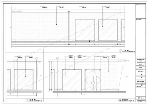 商場深化設(shè)計施工圖一層立面圖17-18