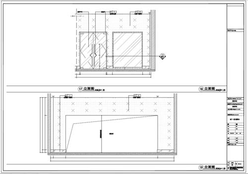 商場深化設(shè)計施工圖負一層立面圖17-19