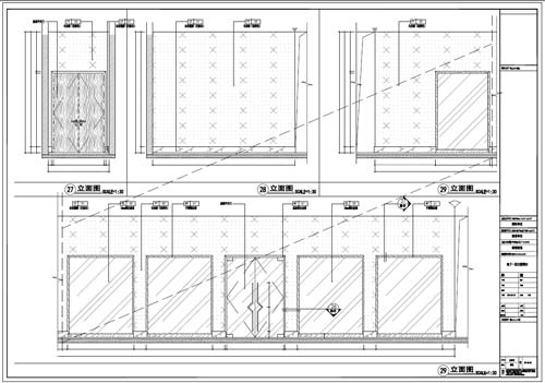 商場深化設(shè)計施工圖負一層立面圖27-29