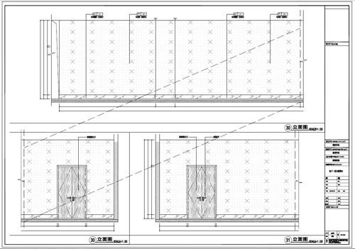 商場深化設(shè)計施工圖負一層立面圖30-31