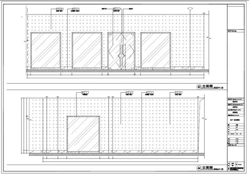 商場深化設(shè)計施工圖負一層立面圖43-44