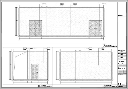 商場深化設(shè)計施工圖負一層立面圖48-51