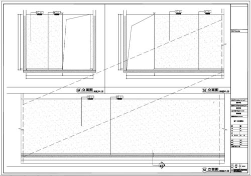 商場深化設(shè)計施工圖負一層立面圖54-55