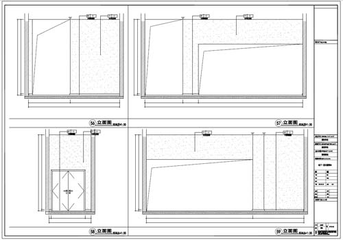 商場深化設(shè)計施工圖負一層立面圖56-59