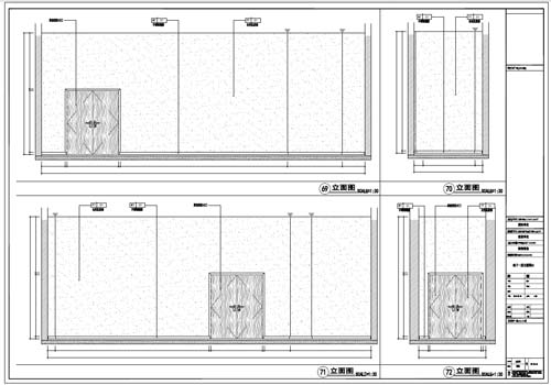 商場深化設(shè)計施工圖負一層立面圖69-72