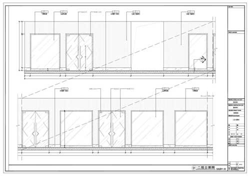 商場深化設(shè)計施工圖二層立面圖01