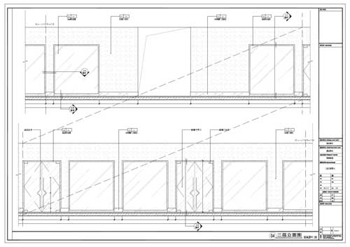 商場深化設(shè)計施工圖二層立面圖04