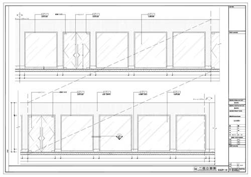 商場深化設(shè)計施工圖二層立面圖06