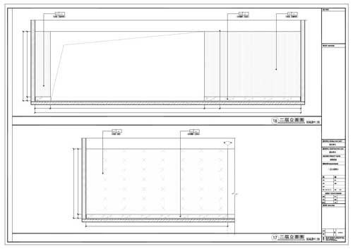 商場深化設(shè)計施工圖二層立面圖16-17