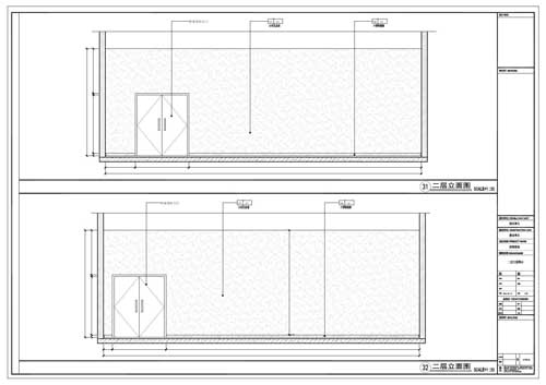 商場深化設(shè)計施工圖二層立面圖31-32