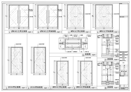 商場深化設(shè)計施工圖門表面1