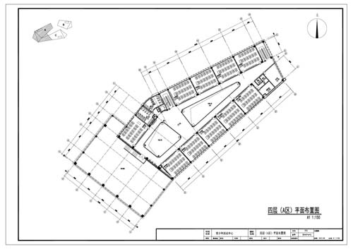 青少年活動(dòng)中心施工圖深化設(shè)計(jì)四層A區(qū)平面布置圖