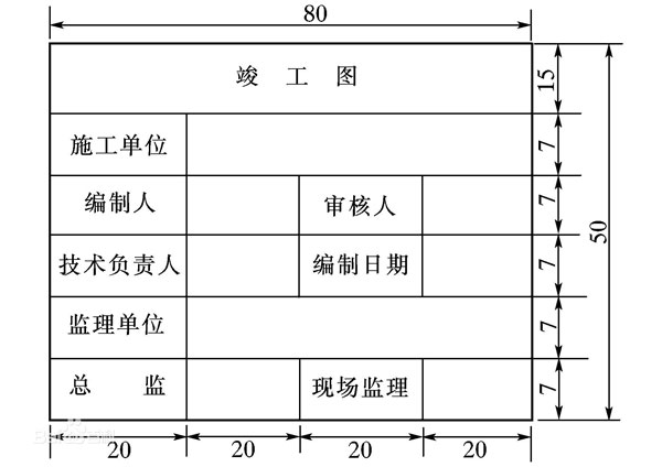 竣工圖章基本內(nèi)容效果圖