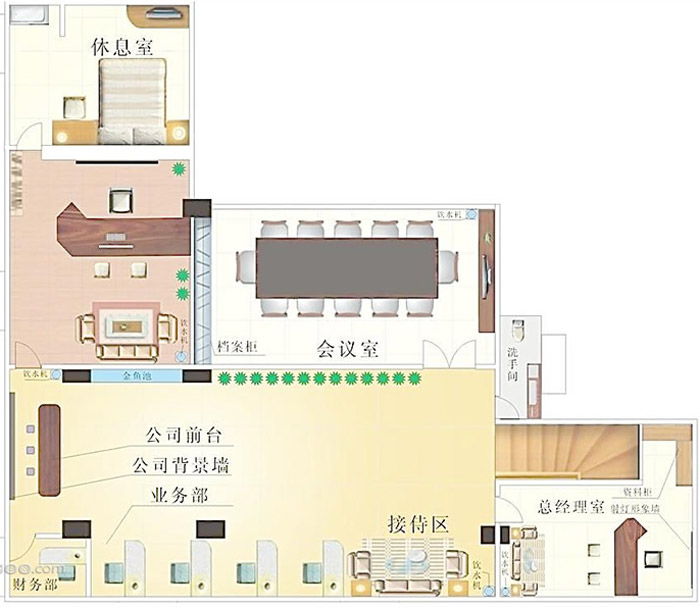 小型辦公室設計布局圖