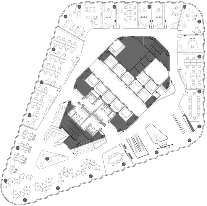 集團(tuán)辦公室43層平面圖