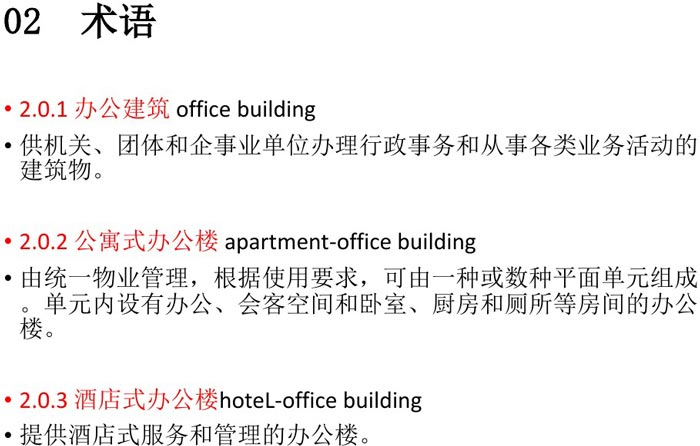 辦公建筑設(shè)計規(guī)范術(shù)語解讀圖